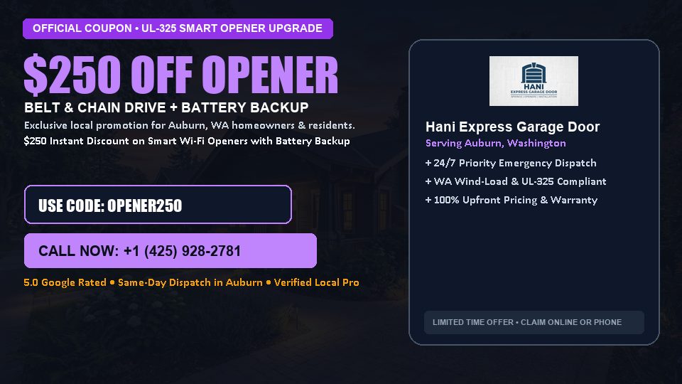 Hani Express Garage Door $250 OFF Premium LiftMaster Opener Installation